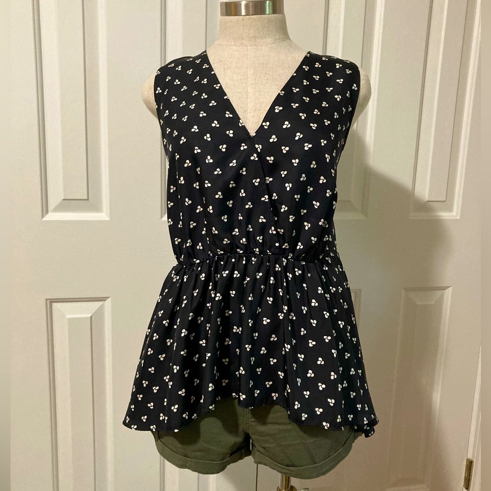 Lewit silk peplum blouse
